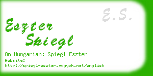 eszter spiegl business card